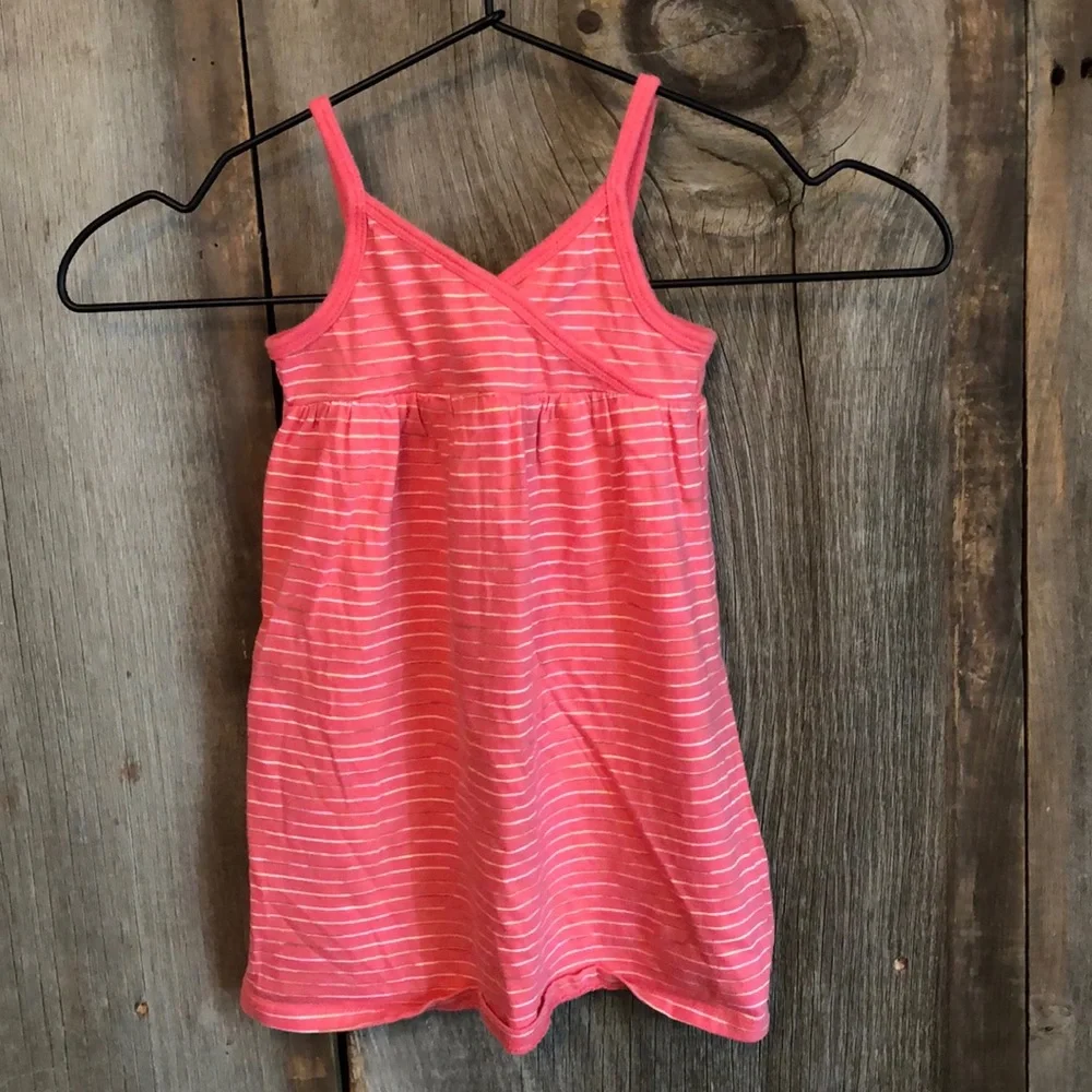 Old Navy Girls Pink Striped Cami Tank Dress 2T